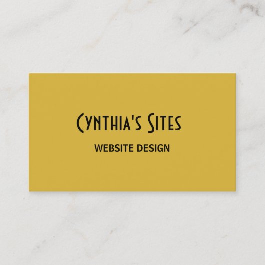 Gold and Black Minimalist 名刺 (正面)