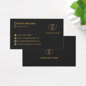 Gold and Black Modern Corporate Business Card (デスク)