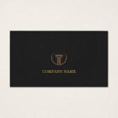 Gold and Black Modern Corporate Business Card (裏面)