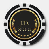 Gold and Black Poker Chips ポーカーチップ (正面)