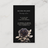 Gold and Black Rose Black Background 名刺 (裏面)