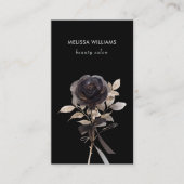 Gold and Black Rose Black Background 名刺 (正面)