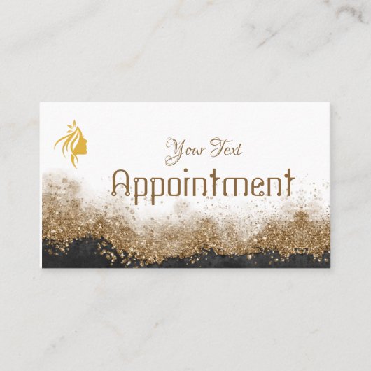  Gold and black   Salon 予約カード (正面)