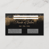  Gold and black   Salon 予約カード (裏面)