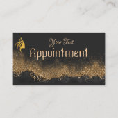  Gold and black   Salon 予約カード (正面)