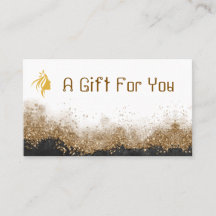 Gold and black   Salon gift certificate