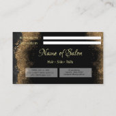 Gold and black   Salon Referral Card 予約カード (裏面)