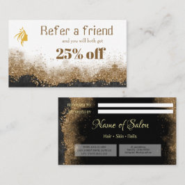 Gold and black   Salon Referral Card 予約カード