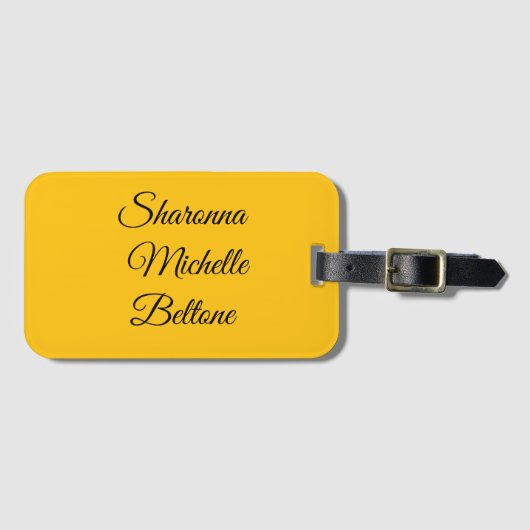 Gold and Black Standout ラゲッジタグ (正面横)