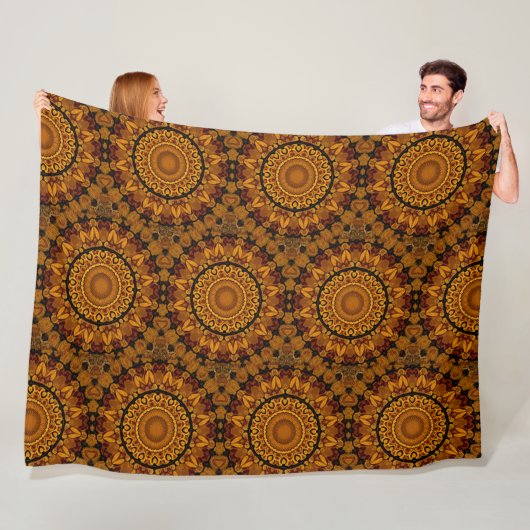 Gold and Brown Fleece Blanket フリースブランケット (インサイチュ)