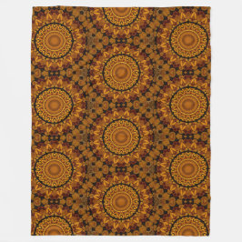 Gold and Brown Fleece Blanket フリースブランケット