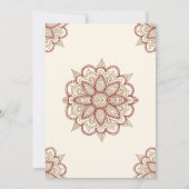 Gold and Burgundy Islamic Muslim Mehndi Ceremony 招待状 (裏面)