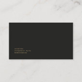 Gold and Copper Floral Midnight Twilight Landscape 名刺 (裏面)