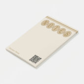 Gold And Cream Fancy Business Circle Notepad ポストイット (アングル)