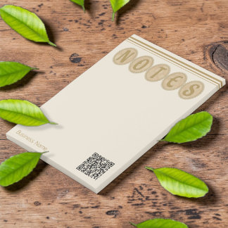 Gold And Cream Fancy Business Circle Notepad ポストイット