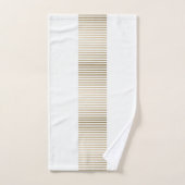 Gold and cream stripe pattern バスタオルセット (ハンドタオル)