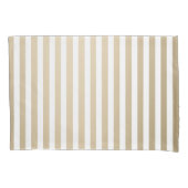 Gold and cream stripe pattern 枕カバー (正面)