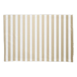 Gold and cream stripe pattern 枕カバー