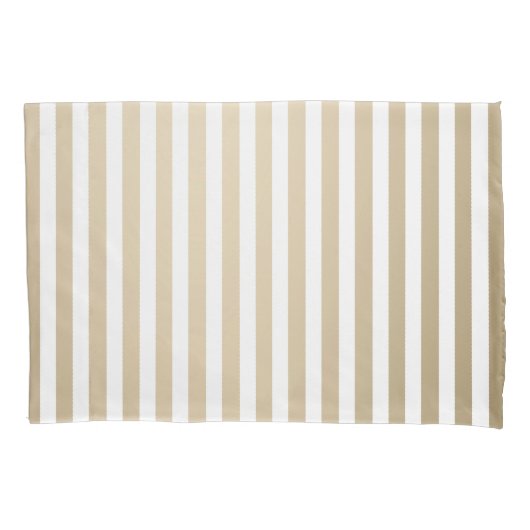 Gold and cream stripe pattern 枕カバー (正面)