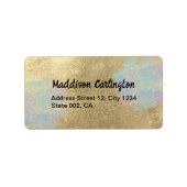 Gold And iridescent Glitter Texture ラベル (正面)