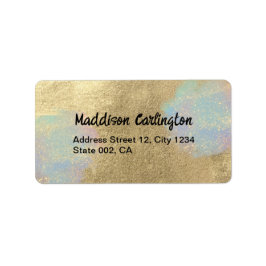 Gold And iridescent Glitter Texture ラベル