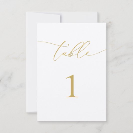 Gold and Ivory Table Numbers セーブザデート (正面)