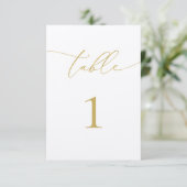 Gold and Ivory Table Numbers セーブザデート (スタンド正面)