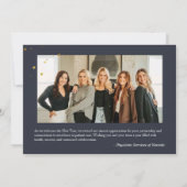 Gold and Navy Photo Happy New Year Greeting Card 招待状 (裏面)