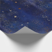 Gold and Navy Stars ラッピングペーパー (角)