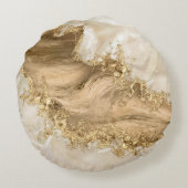 Gold and Pearl - Splatter and flow ラウンドクッション (裏面)