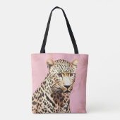 Gold and Pink Wild Leopard トートバッグ (裏面)