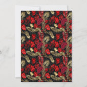 Gold and Red Leopard Print Birthday Party 招待状 (裏面)