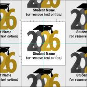 Gold and Silver Class of 2026 Graduation ファブリック (タイル)