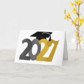 Gold and Silver Class of 2027 Graduation カード (黄色い花)