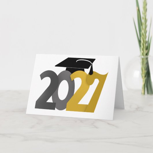 Gold and Silver Class of 2027 Graduation カード (正面)