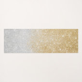 Gold and Silver Glitter Ombre Luxury Design  ヨガマット (裏面(横))