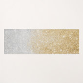 Gold and Silver Glitter Ombre Luxury Design  ヨガマット (正面(横))