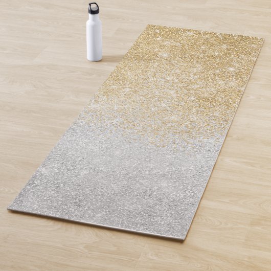 Gold and Silver Glitter Ombre Luxury Design  ヨガマット (インサイチュ)