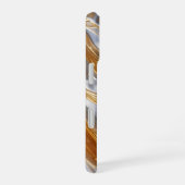 Gold and Silver Liquid Metal – Luxury Abstract iPhone 16ケース (右側面)