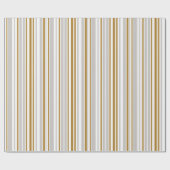 Gold and silver tone stripe holiday wrapping paper ラッピングペーパー (フラット)