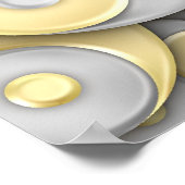 Gold and Silver Yin and Yang ポスター (角)