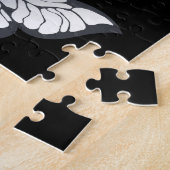 Gold and white butterflies ジグソーパズル (側面)