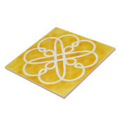 Gold and White Celtic Design Decorative Tile タイル (側面)