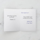 Gold And White Cross Sympathy カード (内部)