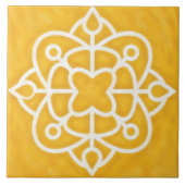 Gold and White Decorative Tile Art タイル (正面)