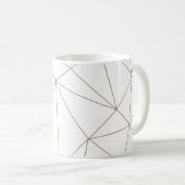 Gold and white Geometric Mix & Match Mug コーヒーマグカップ (正面右)