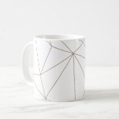 Gold and white Geometric Mix & Match Mug コーヒーマグカップ (正面左)