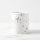 Gold and white Geometric Mix & Match Mug コーヒーマグカップ (中央)