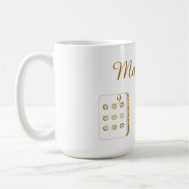 Gold and White Mahjong Tiles Coffee Mug コーヒーマグカップ