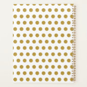 Gold and white Polka dots  プランナー手帳 (裏面)